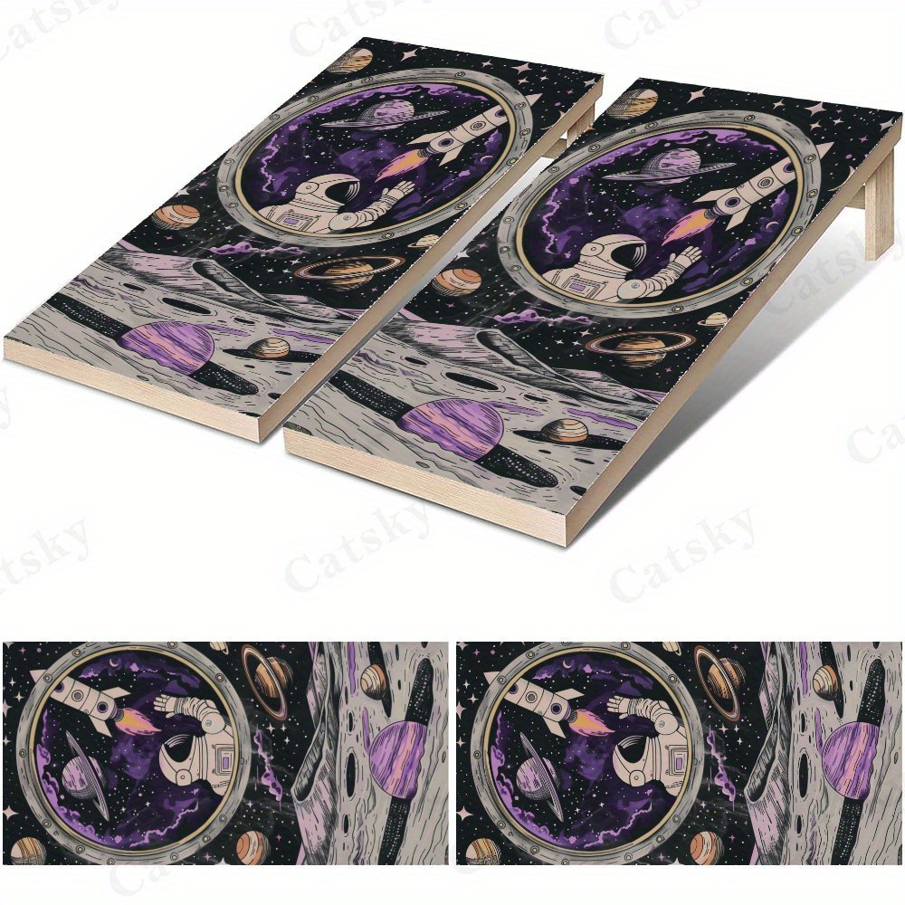 Outdoor Adventure Films - Interstellar Adventure Waterproof Cornhole Board Vinyl