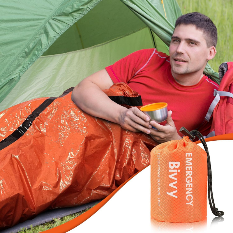 Bivy Sack Lightweight - Emergency Sleeping Bag Survival Blanket Thermal