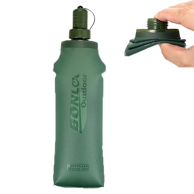 Outdoor Adventure Kit - 250ml 500ml Foldable Water Bag Soft