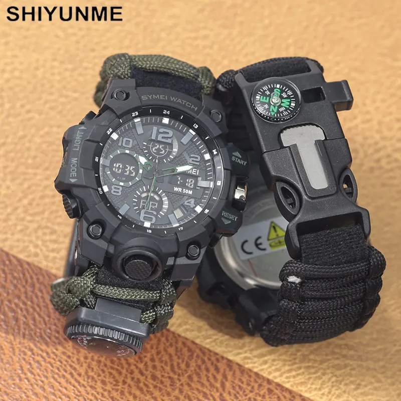 Outdoor Adventure Watches - SHIYUNME Outdoor Survival Men Watch Multifunctional
