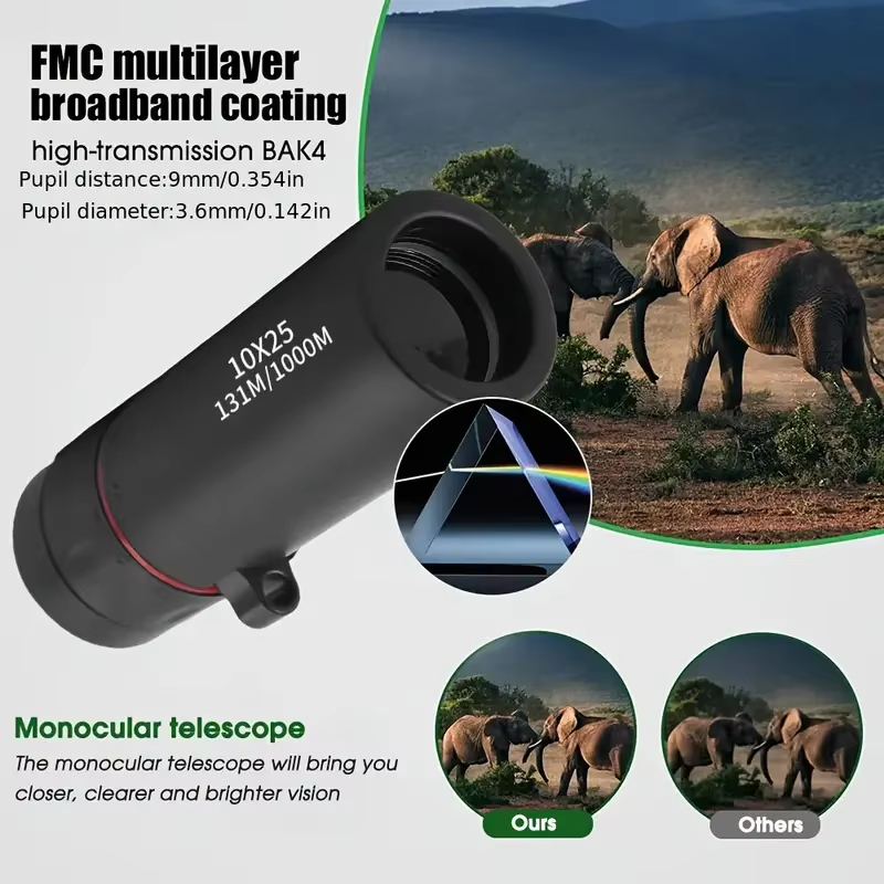 10X25 HD Monocular Telescope,  - đánh giá và giá Outdoor Adventure Watches
