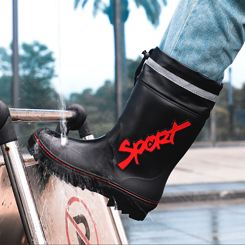 Mid-calf Rain Boots Men Slip-O - đánh giá và giá Outdoor Adventure Shoes