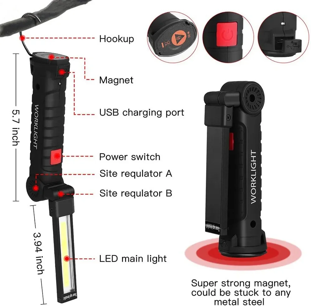Portable COB LED Flashlight US - đánh giá và giá Outdoor Adventures