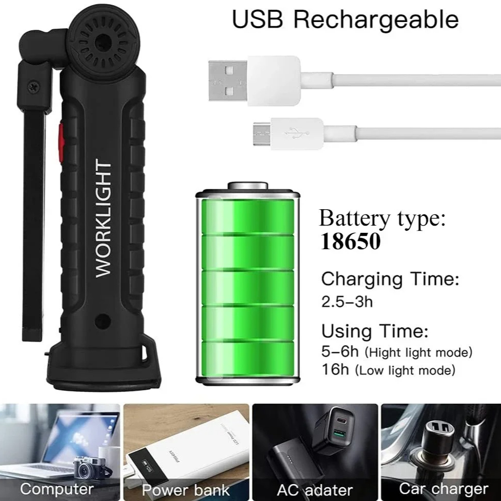 Portable COB LED Flashlight US - đánh giá và giá Outdoor Adventures