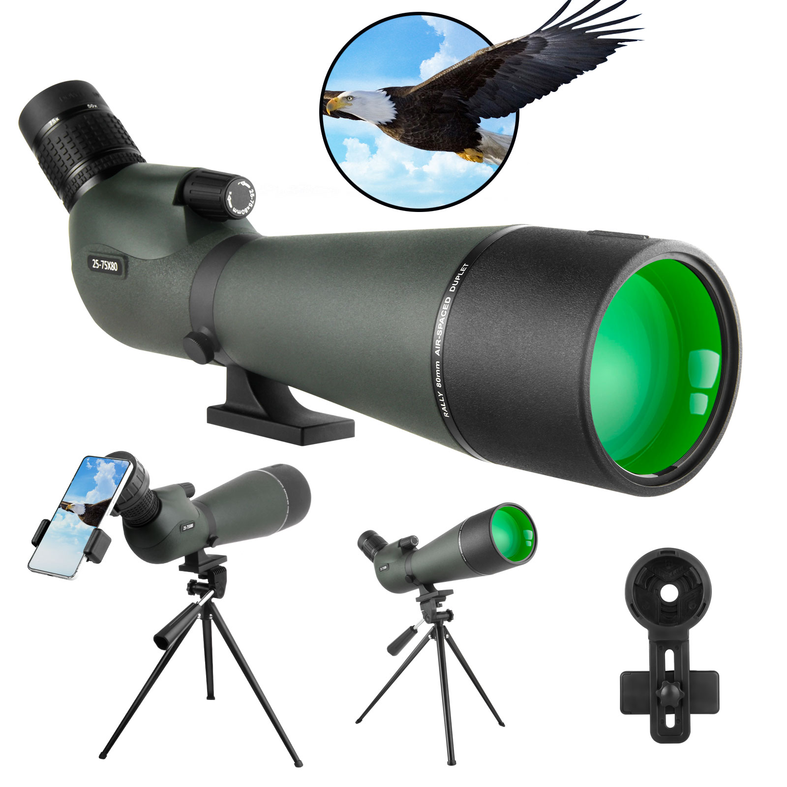 25-75x80 Telescope Spotting Sc - đánh giá và giá Outdoor Adventure Watches