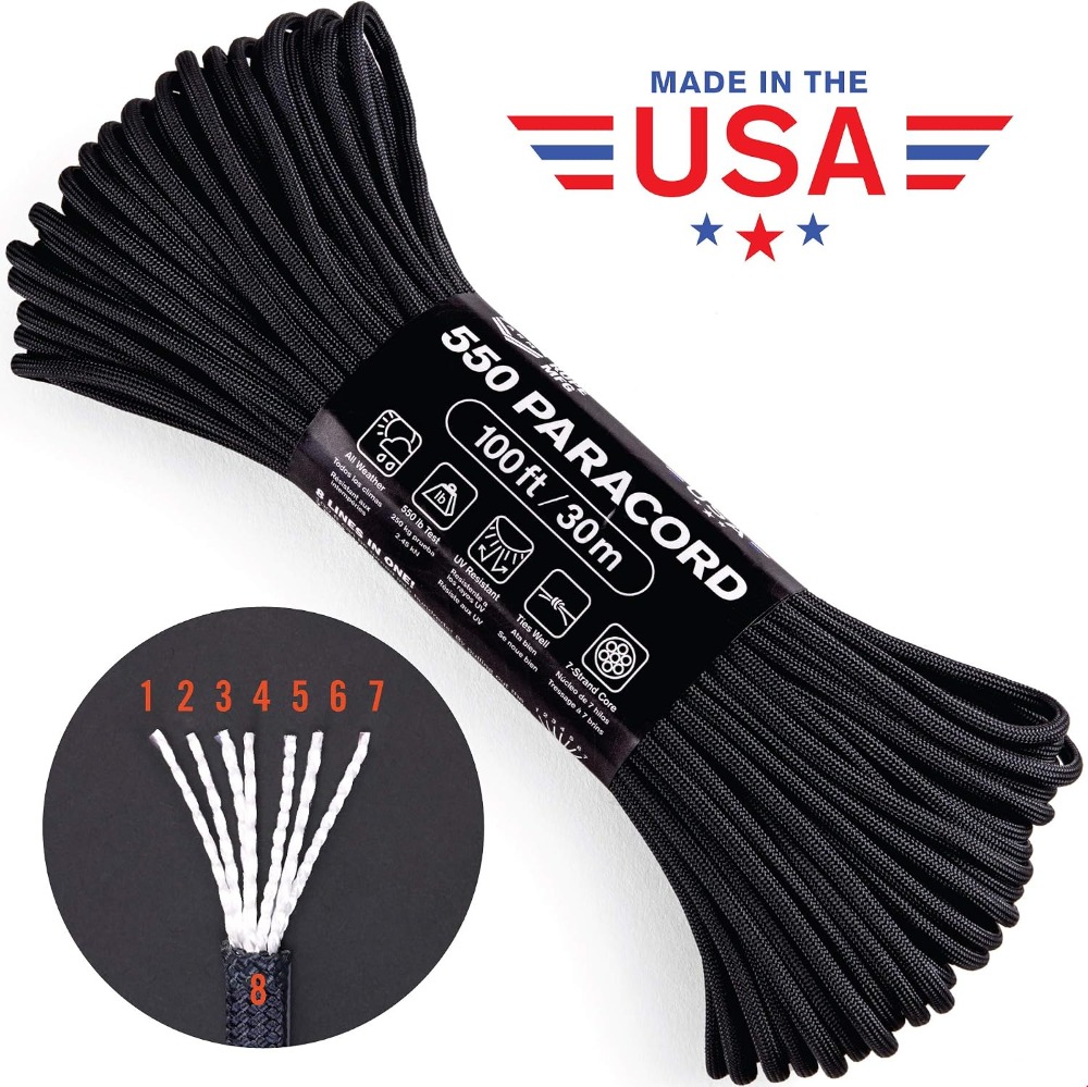550 Paracord 100 Feet 7-Strand - đánh giá và giá Paracord 550 Feet