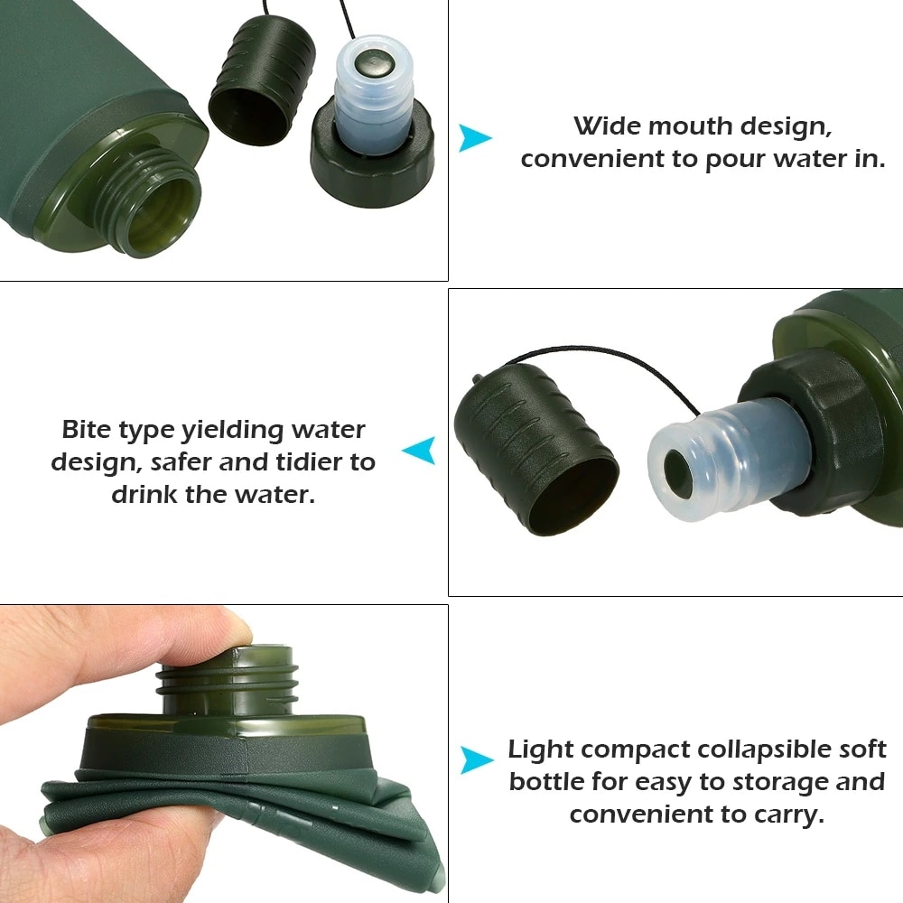 250ml 500ml Foldable Water Bag - đánh giá và giá Outdoor Adventure Kit