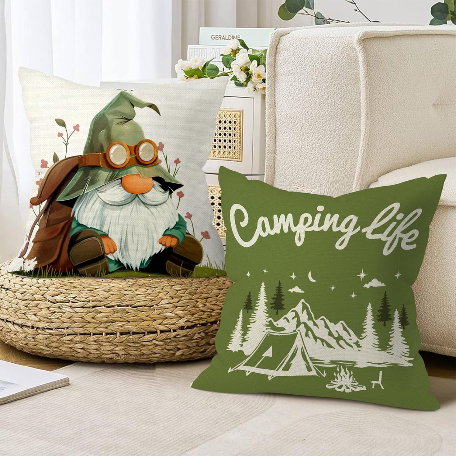 Group of 4 Camping Throw Pillo - đánh giá và giá Outdoor Adventure Group
