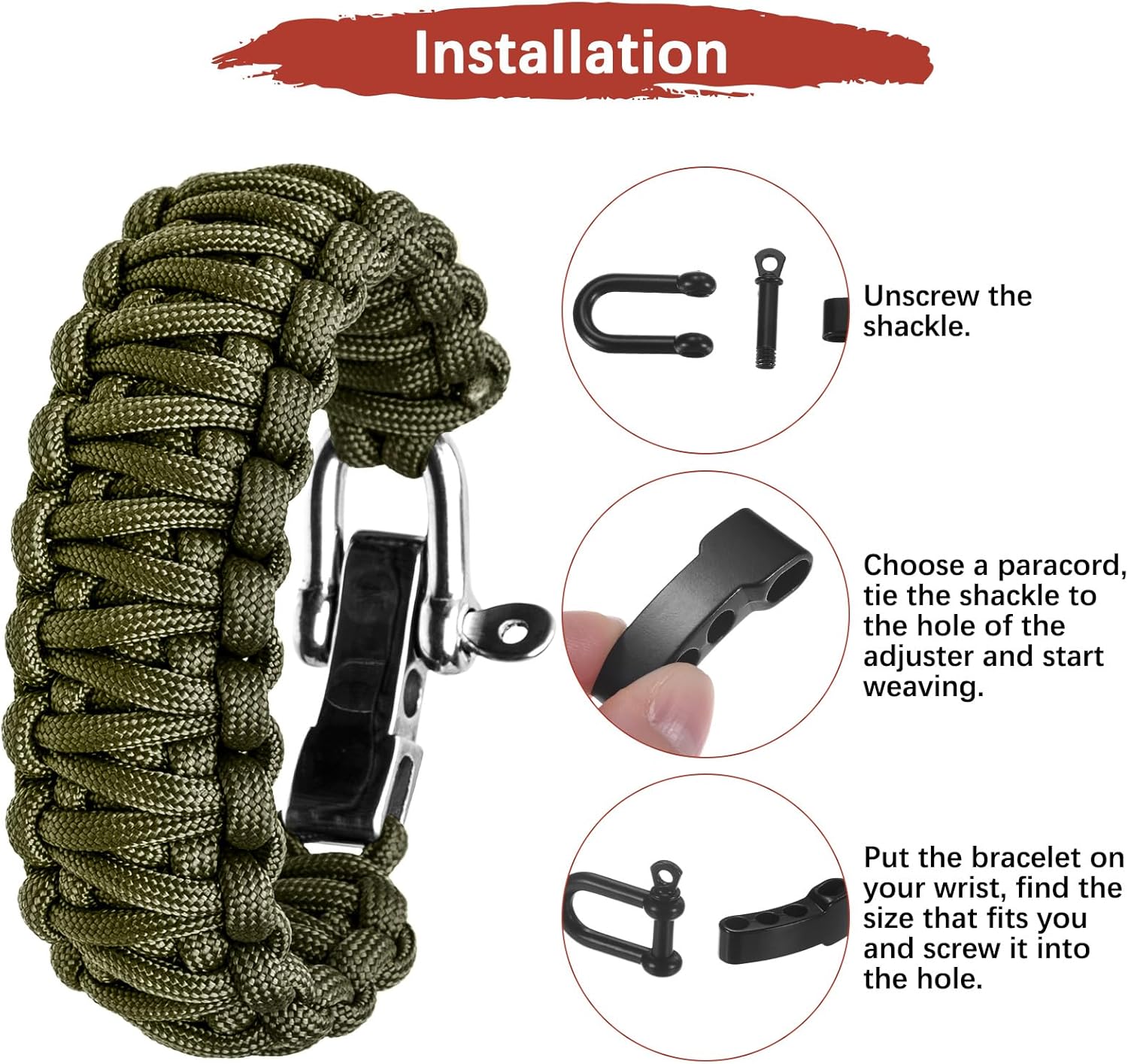 4/10Pcs Paracord Bracelet Buck - đánh giá và giá Outdoor Adventure Watches