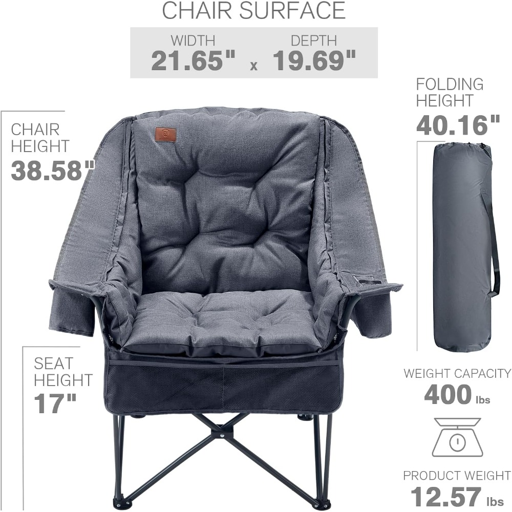 Durable XL Camping Chair with  - đánh giá và giá Outdoor Adventure Xl