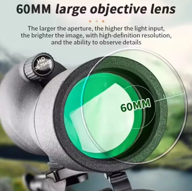 25-75x60 HD Spotting Scope Zoo - đánh giá và giá Outdoor Adventure Watches