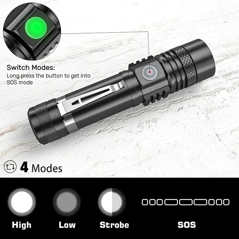 T6 LED Rechargeable Flashlight - đánh giá và giá Outdoor Adventure Travel